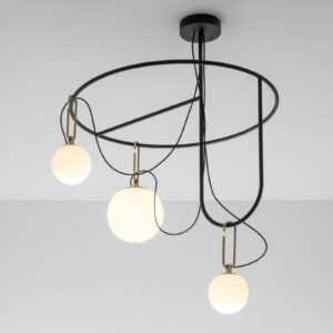 Artemide nh S4 skleněné závěsné světlo 3 žárovky