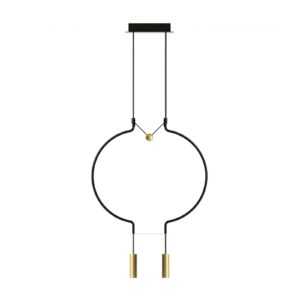Axolight Liaison P2 závěsné světlo čerň/zlato 56cm
