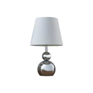 Bílá textilní stolní lampa Andor