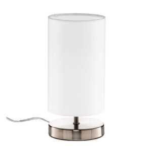 Bílá textilní stolní lampa Claire