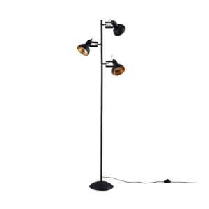 Černá stojací lampa Lilly se 3 bodovkami