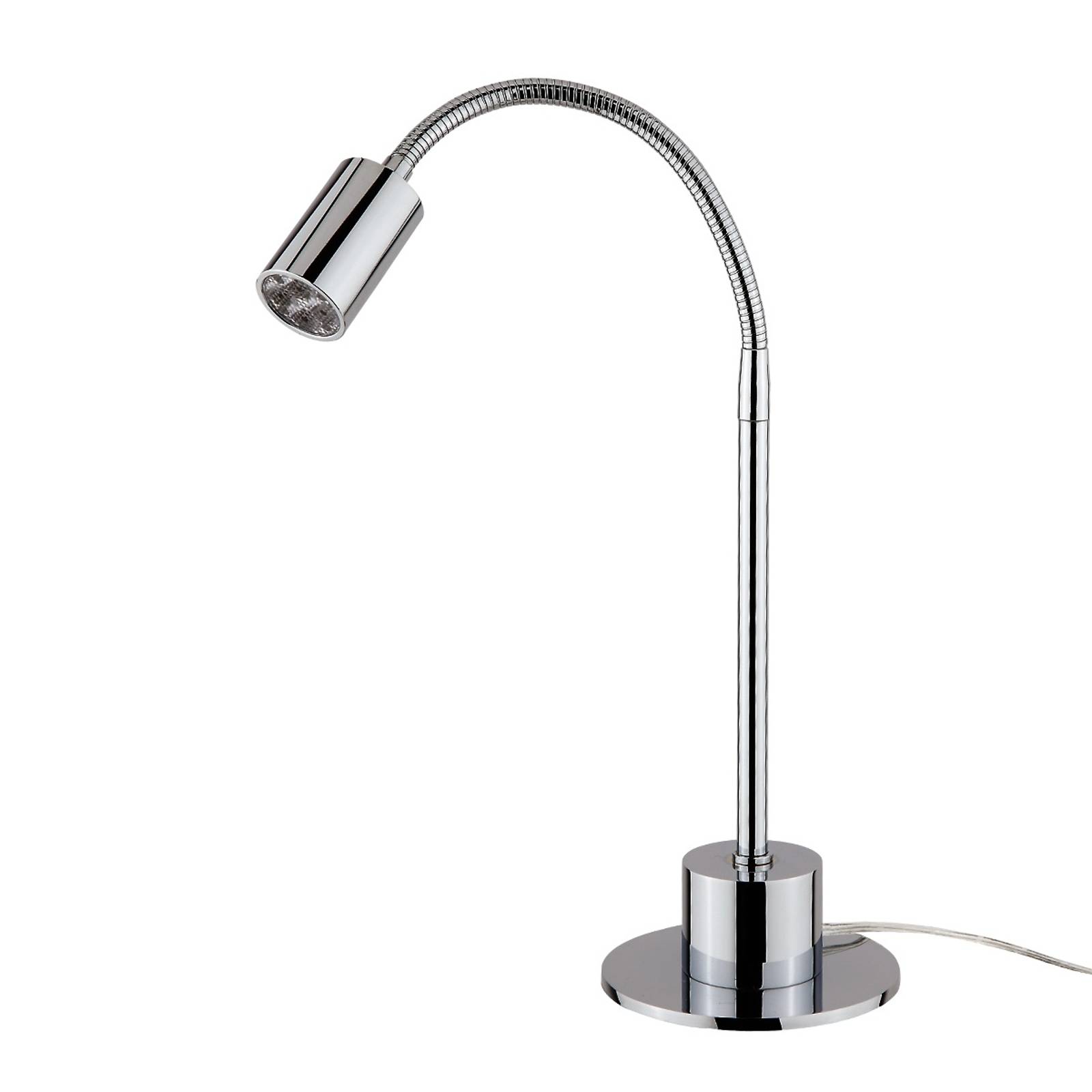 Chromová lesklá stolní lampa LED Karen