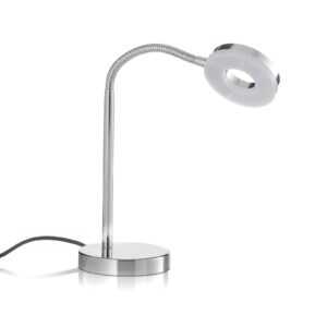 Chromovaná stolní lampa LED Rennes