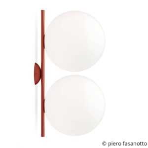 FLOS IC C/W2 Double nástěnné světlo červené Ø 30cm