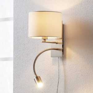 Florens - textilní lampa s čtecím světlem LED
