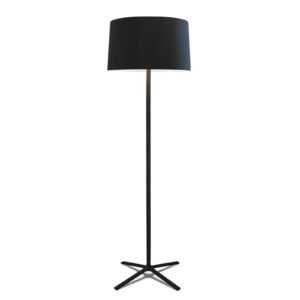 Grok Hall stojací lampa s látkovým stínidlem černá