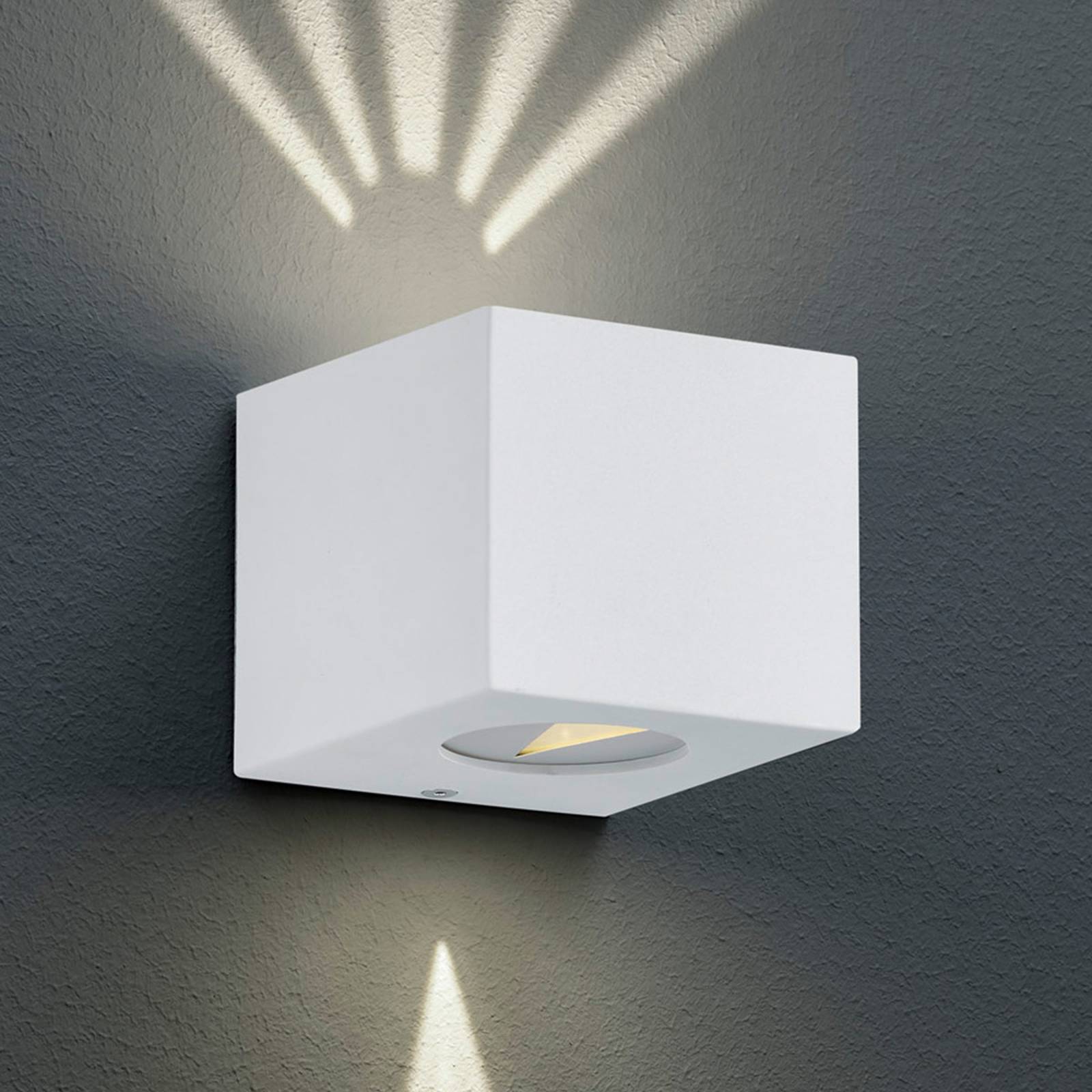 Hranaté LED venkovní nástěnné světlo Cordoba