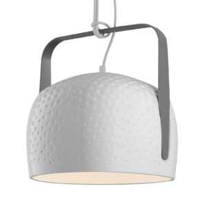 Karman Bag bílé závěsné světlo Ø32cm strukturované