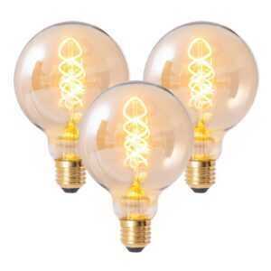 LED Filament Globe E27 G95 4W 180lm 1800K 3ks