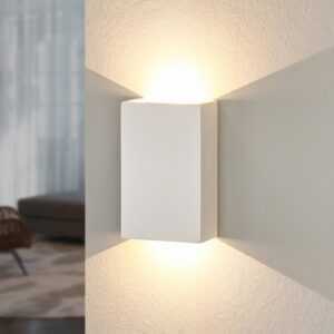 LED nástěnné světlo Fabiola ze sádry výška 16 cm
