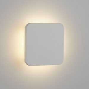 LED nástěnné světlo Gypsum 15 x 15 cm v bílé sádře
