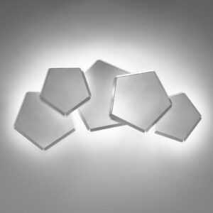 LED nástěnné světlo Pleiadi stříbrné