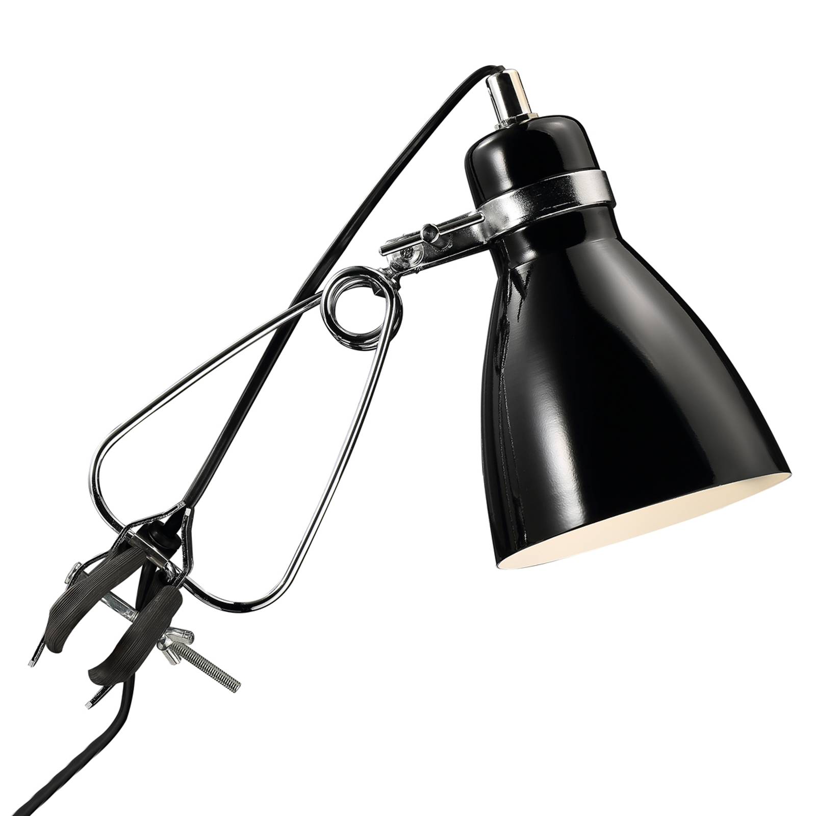 Lesklá klipová lampa Clone černá