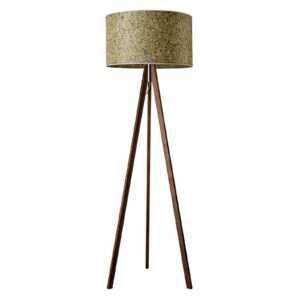 LeuchtNatur Ligno stojací lampa ořech seno/chrpa