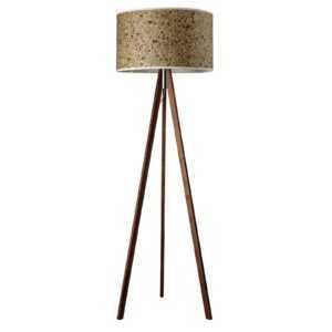LeuchtNatur Ligno stojací lampa ořech seno/růže