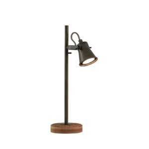 Lindby Grandesa stolní lampa s dřevěnou nohou