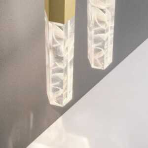OLEV Shine Plumage LED nástěnné světlo mosaz 2700K