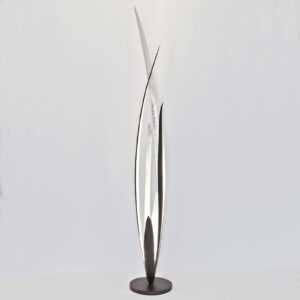 Palustre - černo-hnědo-stříbrná stojací lampa