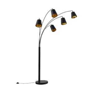 Pětibodová textilní podlahová lampa Tinne