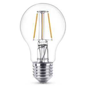 Philips E27 A60 LED žárovka filament 4W 2700K čirá