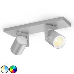Philips Hue Argenta LED spot dvě žárovky hliník