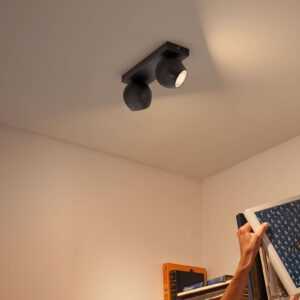 Philips Hue Buckram 2-žár. vypínač černé barvy