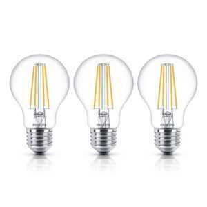 Philips LED Classic E27 A60 7W 827 čirá 3ks
