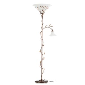 Rustikální stojací lampa osvětlující strop CAMPANA