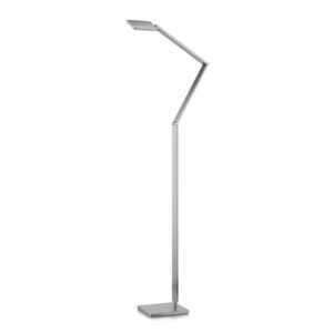 Štíhlá LED stojací lampa Linus nikl matný