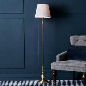 Stojací lampa Imperia s látkovým stínidlem