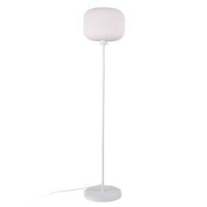 Stojací lampa Milford s bílým skleněným stínidlem