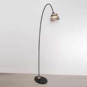 Stojací lampa Snail One stříbrnohnědá