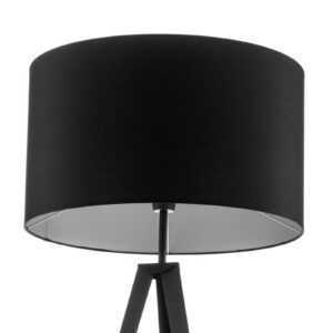 Stojací lampa Tago třínožka stínidlo černé/stříbro