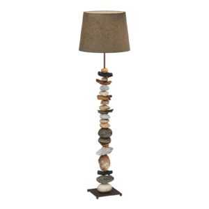 Stojací lampa Vera s textilním stínidlem