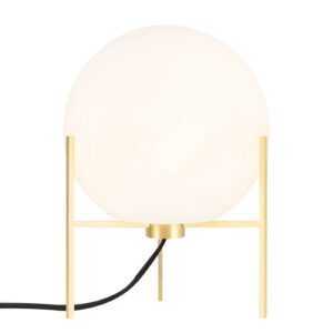 Stolní lampa Alton s bílým skleněným stínidlem