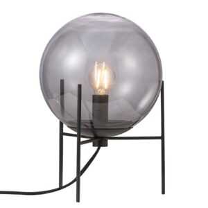 Stolní lampa Alton se stínidlem z kouřového skla