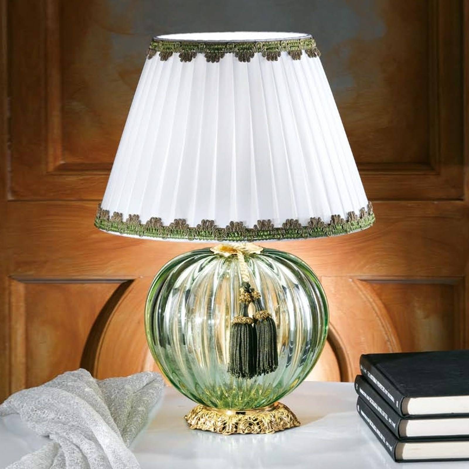 Stolní lampa Maureen s Muránským sklem