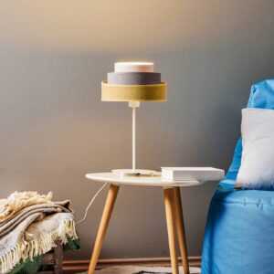 Stolní lampa Pastell Trio žlutá/šedá výška 50cm