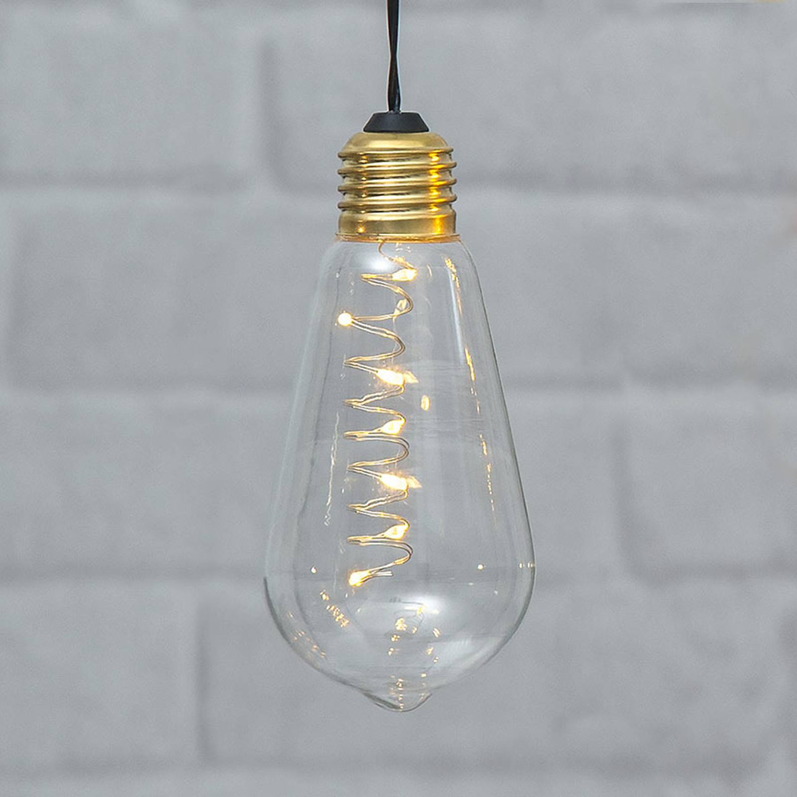 Vintage LED dekorační světlo Glow s časovačem čirá