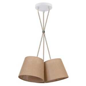 Závěsné světlo Jute hnědá 3 zdroje Ø stínidla 24cm