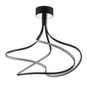 Černé stropní LED svítidlo Lungo
